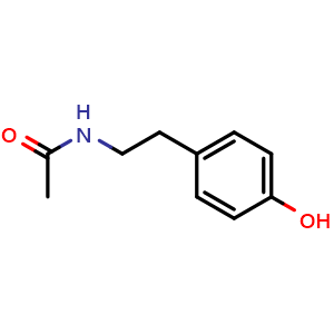 Chemical structure of N-Acetyltyramine , CAS 1202-66-0, AChemBlock T98334