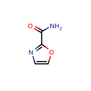 Chemical structure of 1,3-oxazole-2-carboxamide , CAS 884539-45-1, AChemBlock T98343