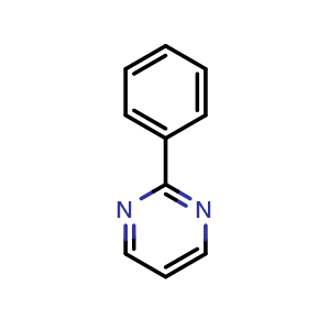 Chemical structure of 2-phenylpyrimidine , CAS 7431-45-0, AChemBlock T98348