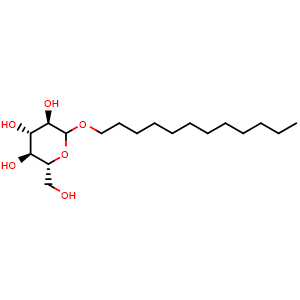 Chemical structure of Dodecyl-D-glucopyranoside , CAS 59122-55-3, AChemBlock T98353