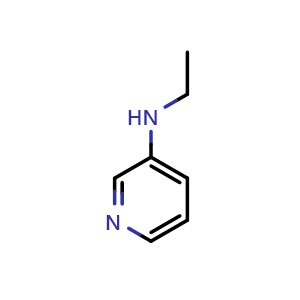 Chemical structure of N-Ethylpyridin-3-amine , CAS 32405-70-2, AChemBlock T98359