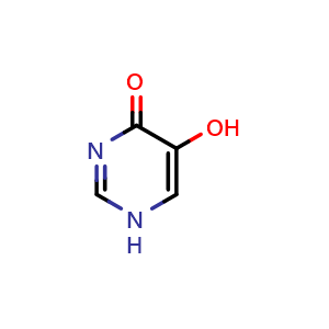 Chemical structure of 5-Hydroxy-1,4-dihydropyrimidin-4-one , CAS 15837-41-9, AChemBlock T98370