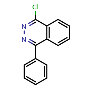 Chemical structure of 1-chloro-4-phenylphthalazine , CAS 10132-01-1, AChemBlock T98377