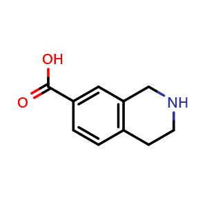 Chemical structure of 1,2,3,4-tetrahydroisoquinoline-7-carboxylic acid , CAS 160346-57-6, AChemBlock T98381