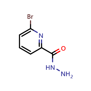 Chemical structure of 6-bromopicolinohydrazide , CAS 1042151-11-0, AChemBlock T98393