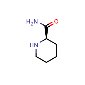 Chemical structure of (R)-Piperidine-2-carboxamide , CAS 78088-51-4, AChemBlock T98417