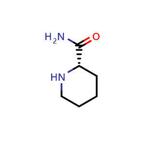 Chemical structure of (S)-Piperidine-2-carboxamide , CAS 65057-28-5, AChemBlock T98419