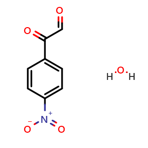 Chemical structure of 4-Nitrophenylglyoxal hydrate , CAS 4996-22-9, AChemBlock T98447