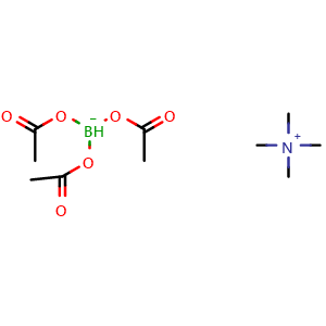 Chemical structure of Tetramethylammonium triacetoxyborohydride , CAS 109704-53-2, AChemBlock T98448