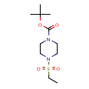 Chemical structure of tert-Butyl 4-(ethylsulfonyl)piperazine-1-carboxylate , CAS 1009576-98-0, AChemBlock T98457