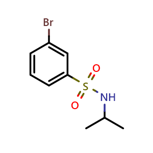 Chemical structure of 3-Bromo-N-isopropylbenzenesulfonamide , CAS 871269-08-8, AChemBlock T98478