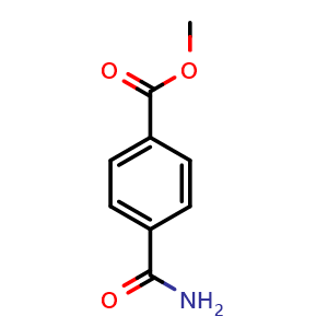 Chemical structure of Methyl 4-carbamoylbenzoate , CAS 6757-31-9, AChemBlock T98482