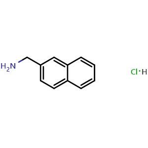 Chemical structure of 1-(2-Naphthyl)methanamine hydrochloride , CAS 2241-98-7, AChemBlock T98496