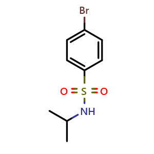 Chemical structure of N-Isopropyl 4-bromobenzenesulfonamide , CAS 1984-27-6, AChemBlock T98499