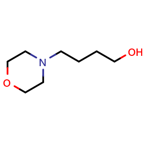 Chemical structure of 4-morpholin-4-ylbutan-1-ol , CAS 5835-79-0, AChemBlock T98517