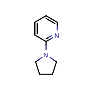 Chemical structure of 2-(pyrrolidin-1-yl)pyridine , CAS 54660-06-9, AChemBlock T98536