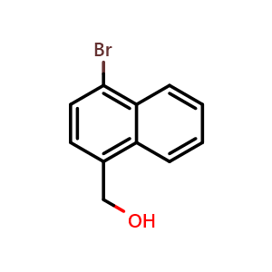 Chemical structure of 4-Bromo-1-naphthalenemethanol , CAS 56052-26-7, AChemBlock T98556