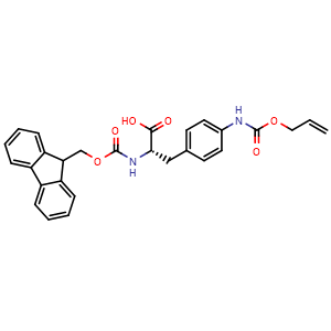 Chemical structure of 4-(Allyloxycarbonylamino)-N-Fmoc-L-phenylalanine , CAS 220848-55-5, AChemBlock T98566