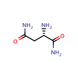 Chemical structure of (S)-2-Aminosuccinamide , CAS 16748-73-5, AChemBlock T98579