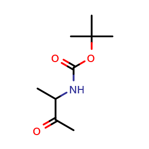 Chemical structure of 3-N-Boc-aminobutan-2-one , CAS 1277097-51-4, AChemBlock T98590