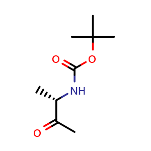 Chemical structure of (S)-3-N-Boc-aminobutan-2-one , CAS 126027-07-4, AChemBlock T98592