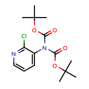 Chemical structure of di(tert-butyl) 2-chloro-3-pyridinylimidodicarbonate , CAS 749265-07-4, AChemBlock T98623