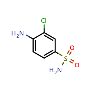 Chemical structure of 2-chloro-4-sulfamoylaniline , CAS 53297-68-0, AChemBlock T98658
