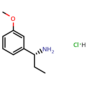 Chemical structure of (1R)-1-(3-methoxyphenyl)propylamine hydrochloride , CAS 856562-95-3, AChemBlock T98689