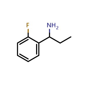 Chemical structure of 1-(2-Fluorophenyl)propylamine , CAS 473249-01-3, AChemBlock T98704