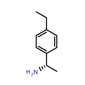 Chemical structure of (S)-1-(4-ethylphenyl)ethanamine , CAS 212968-67-7, AChemBlock T98715