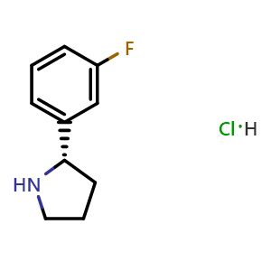 (2S)-2-(3-fluorophenyl)pyrrolidine hydrochloride