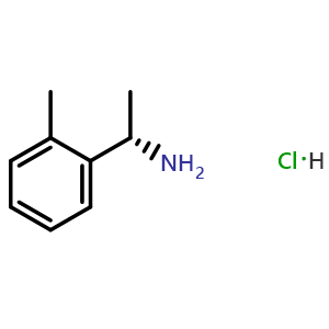 Chemical structure of (1S)-1-(2-methylphenyl)ethan-1-amine hydrochloride , CAS 1332832-16-2, AChemBlock T98738