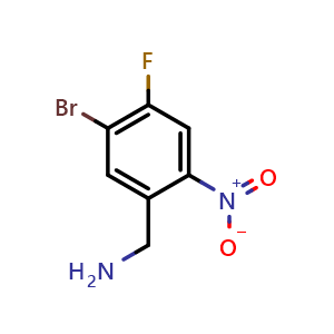 Chemical structure of (5-Bromo-4-fluoro-2-nitro-phenyl)-methyl-amine , CAS 1356483-97-0, AChemBlock T98787
