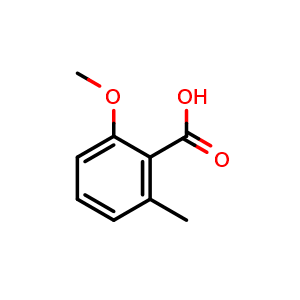 Chemical structure of 2-Methoxy-6-methylbenzoic acid , CAS 6161-65-5, AChemBlock T98794
