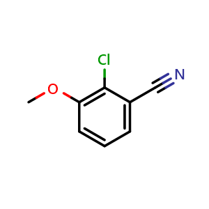 Chemical structure of 2-Chloro-3-methoxybenzonitrile , CAS 853331-52-9, AChemBlock T98825