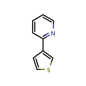 Chemical structure of 2-(3-Thienyl)pyridine , CAS 21298-55-5, AChemBlock T98837