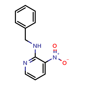 Chemical structure of N-benzyl-3-nitropyridin-2-amine , CAS 3723-70-4, AChemBlock T98861