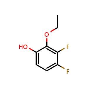 Chemical structure of 3,4-Difluoro-2-ethoxyphenol , CAS 2271443-09-3, AChemBlock T98865