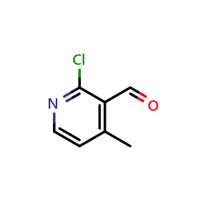 Chemical structure of 2-Chloro-3-formyl-4-picoline , CAS 884495-45-8, AChemBlock T98867