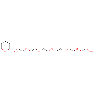 Chemical structure of THP-PEG6-OH , CAS 42607-87-4, AChemBlock T98872