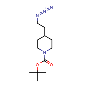 Chemical structure of N-Boc-4-(2-azidoethyl)piperidine , CAS 146093-45-0, AChemBlock T98873