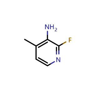 Chemical structure of 2-Fluoro-4-methylpyridin-3-amine , CAS 173435-32-0, AChemBlock T98893