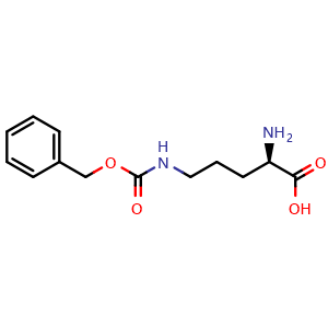 Chemical structure of H-D-Orn(Z)-OH , CAS 16937-91-0, AChemBlock T98894