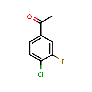 Chemical structure of 1-(4-Chloro-3-fluorophenyl)ethanone , CAS 151945-84-5, AChemBlock T98895