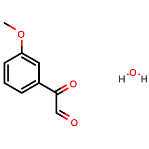 Chemical structure of 2-(3-Methoxyphenyl)-2-oxoacetaldehyde hydrate , CAS 1172965-47-7, AChemBlock T98897