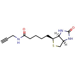 Chemical structure of N-Propargylbiotinamide , CAS 773888-45-2, AChemBlock T98902