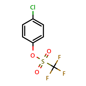 Chemical structure of (4-chlorophenyl) trifluoromethanesulfonate , CAS 29540-84-9, AChemBlock T98925