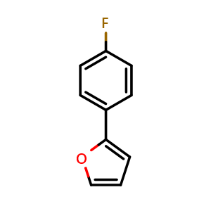 Chemical structure of 2-(4-fluorophenyl)furan , CAS 58861-45-3, AChemBlock T98949