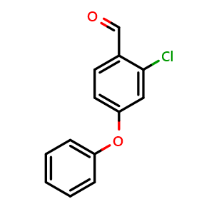 Chemical structure of 2-Chloro-4-phenoxybenzaldehyde , CAS 184229-18-3, AChemBlock T98988