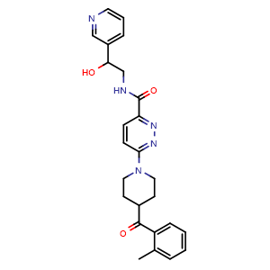 N-(2-hydroxy-2-(pyridin-3-yl)ethyl)-6-(4-(2-methylbenzoyl)piperidin-1-yl)pyridazine-3-carboxamide